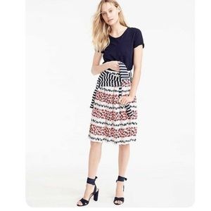 J Crew Pleated Berry Skirt